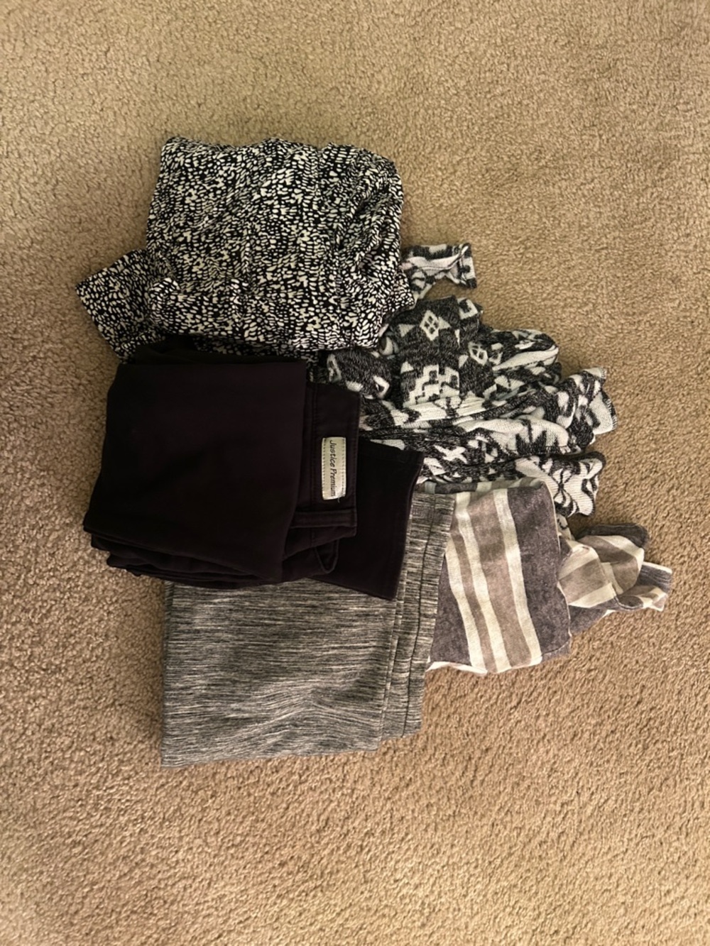 Justice Kids Clothing Lot Girls Leggings Pants Bundle Size 10
